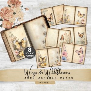 Wings and Wildflowers Pages Set 1