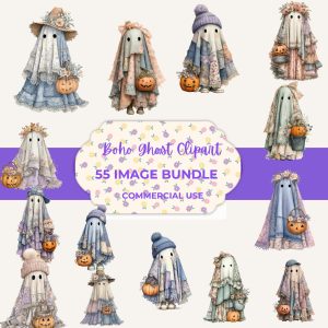 Boho Ghost Clipart