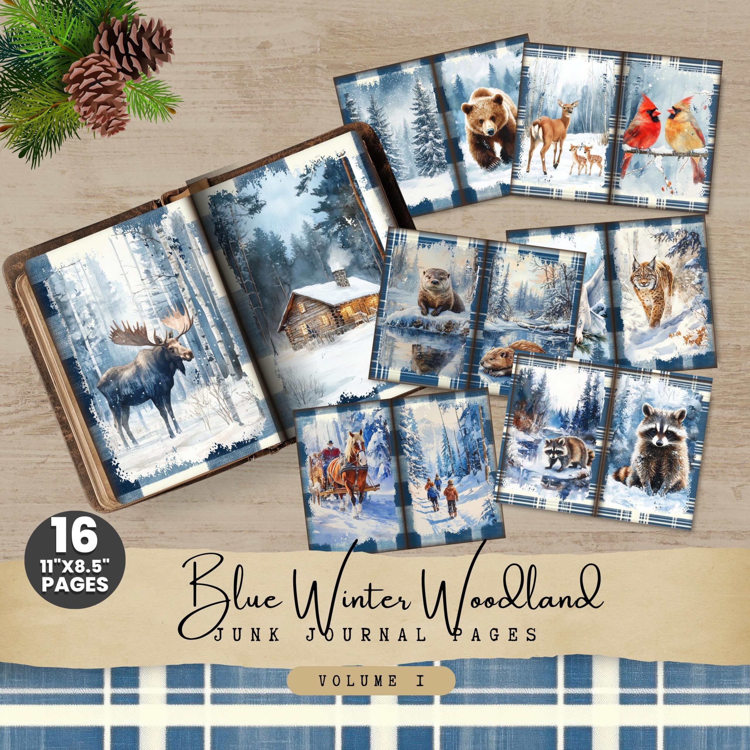 Blue Winter Woodland