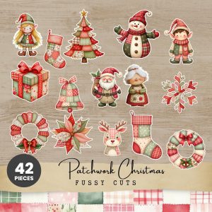 Patchwork Christmas Fussy Cuts