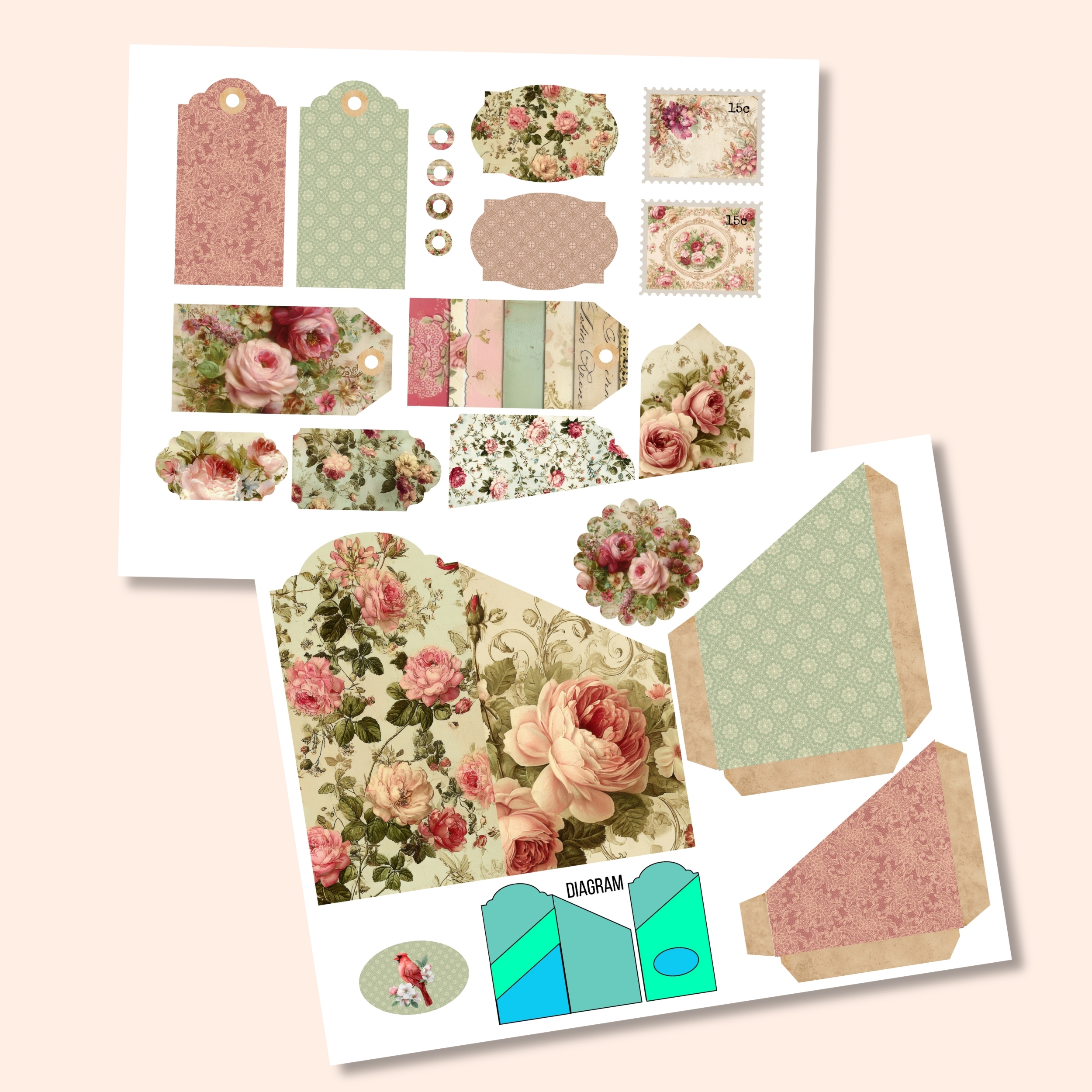 Rose Parlour Pocket Tag