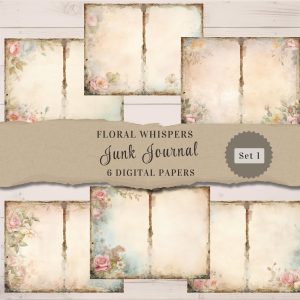 Floral Whispers Junk Journal Pages Set 1