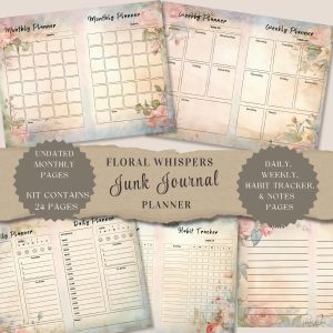 Floral Whispers Undated Planner Kit
