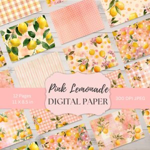 Pink Lemonade Digital Paper Volume 1