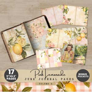 Pink Lemonade Junk Journal Pages Volume 4