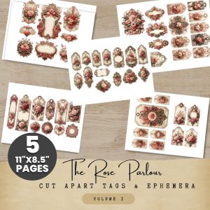 The Rose Parlour Cut Apart Tags