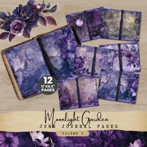 Moonlight Garden Junk Journal Pages Volume 1