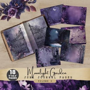 Moonlight Garden Junk Journal Pages Volume 3