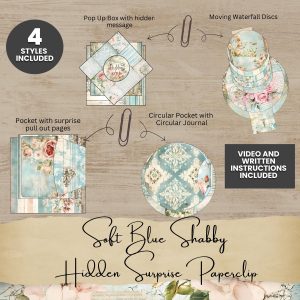Soft Blue Shabby Chic Hidden Paperclips