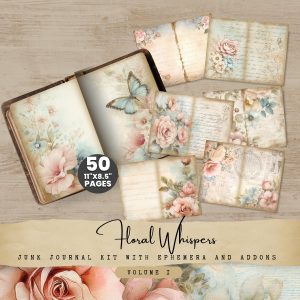 Floral Whispers Junk Journal Kit