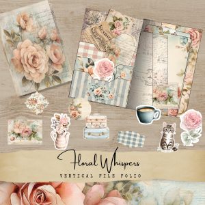 Floral Whispers Vertical File Folio