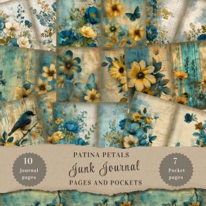 Patina Petals Junk Journal Pages and Pockets