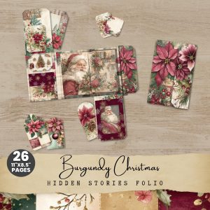 Burgundy Christmas Folio Kit