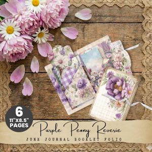 Purple Peonies Reverie Folio