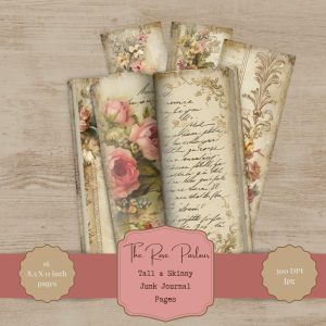 The Rose Parlour Tall and Skinny Junk Journal Pages