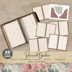 Rosewood Garden Daily Planner Pages