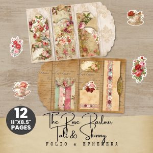 The Rose Parlour Tall and Slim Folio