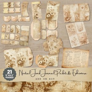 Neutral Foundations Pockets, Folio and Ephemera Kit