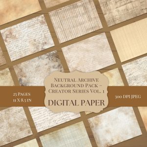 Neutral Archive Background Pack Digital Paper