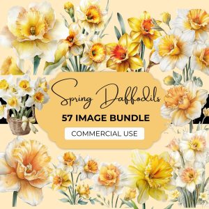 Spring Daffodil Clipart Bundle