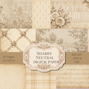 Shabby Neutral Digital Paper