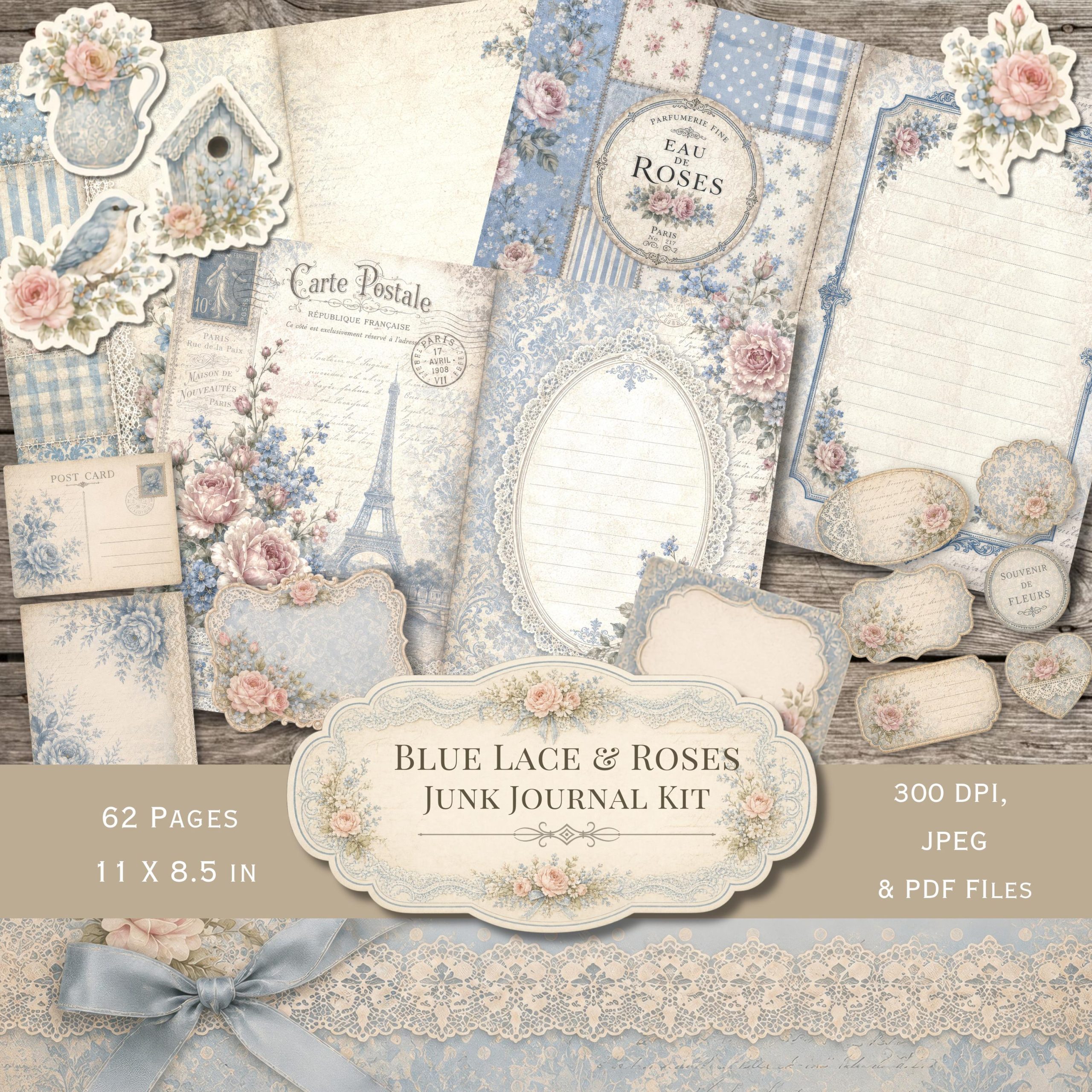 Blue Lace and Roses