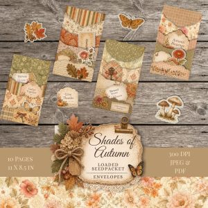 Shades of Autumn Loaded Seed Packet Envelopes