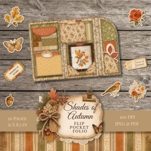 Shades of Autumn Flip Pocket Folio