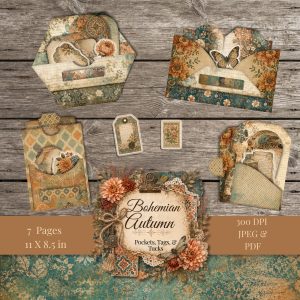 Bohemian Autumn Pockets, Tags, and Tucks