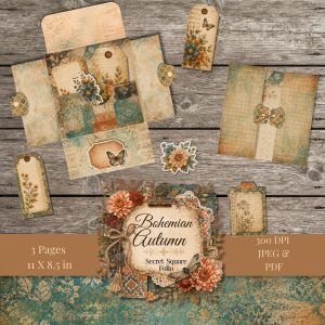 Bohemian Autumn Secret Square Folio