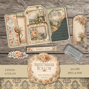 Sweetbriar Hollow Tag Pocket Folio