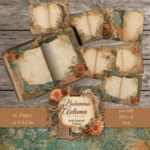 Bohemian Autumn Junk Journal Pages